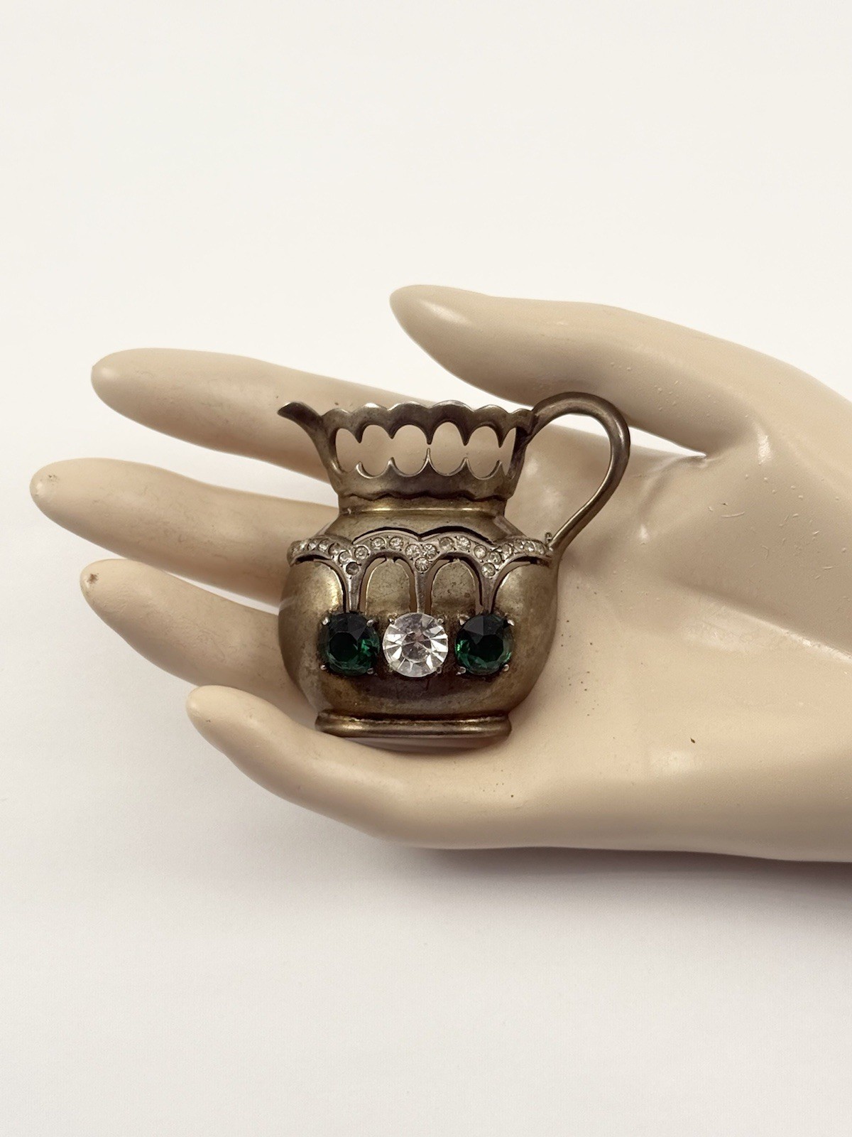 Vintage Ultra Rare Version Eisenberg Original Sterling Pitcher Brooch