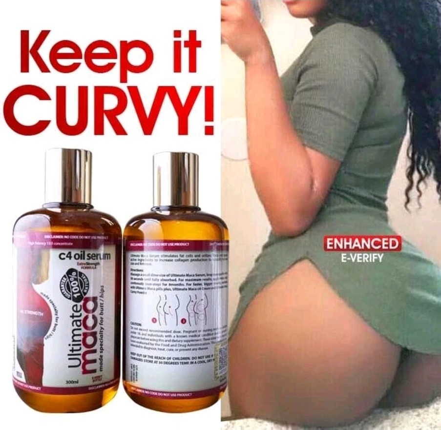 Ultimate Maca C4 Oil Serum Specialty For Butt/Hips. 4x Strength. 300mlx 1. 