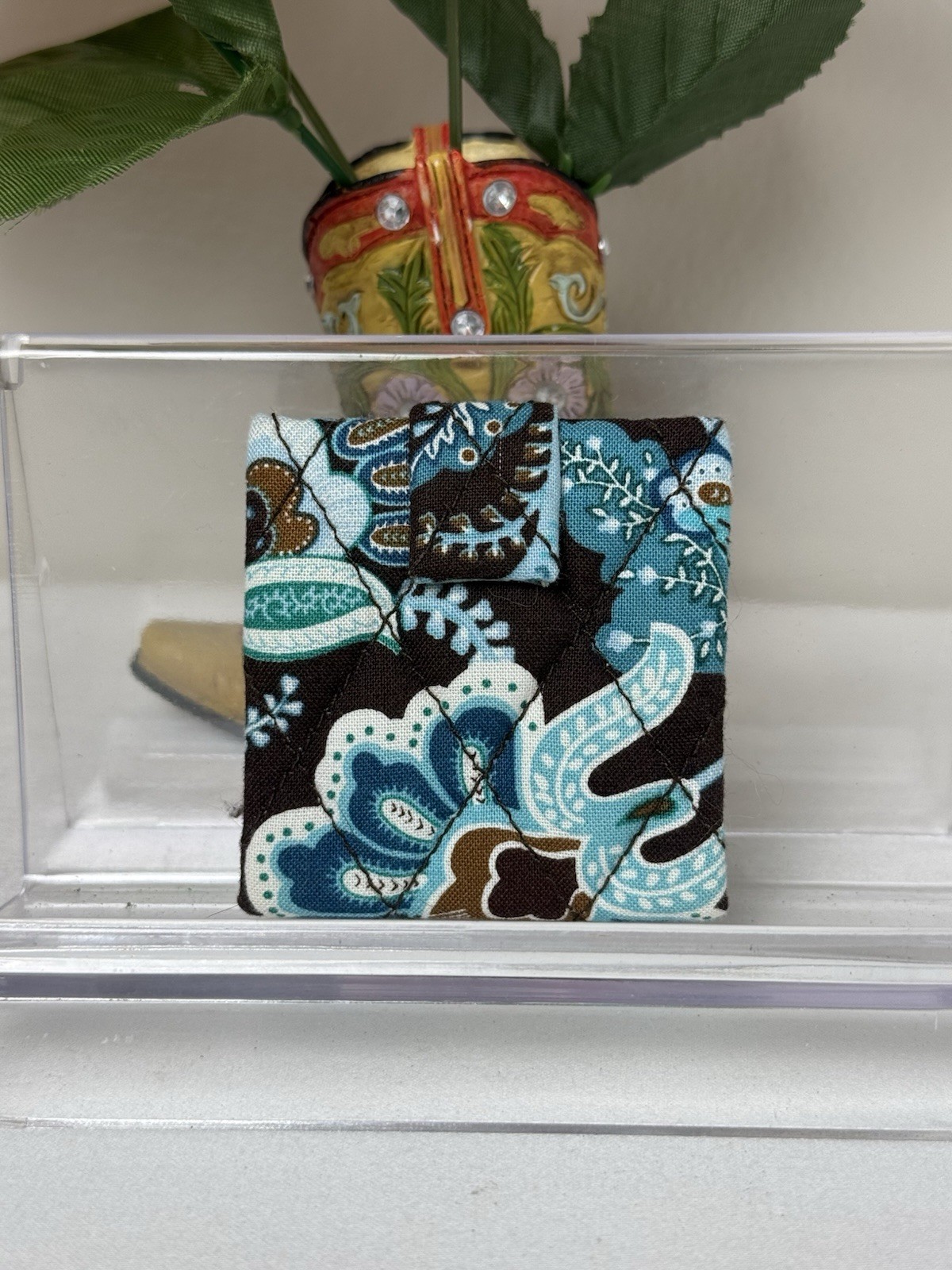 Vera Bradley Java Blue Mirror NWOT Retired Pattern