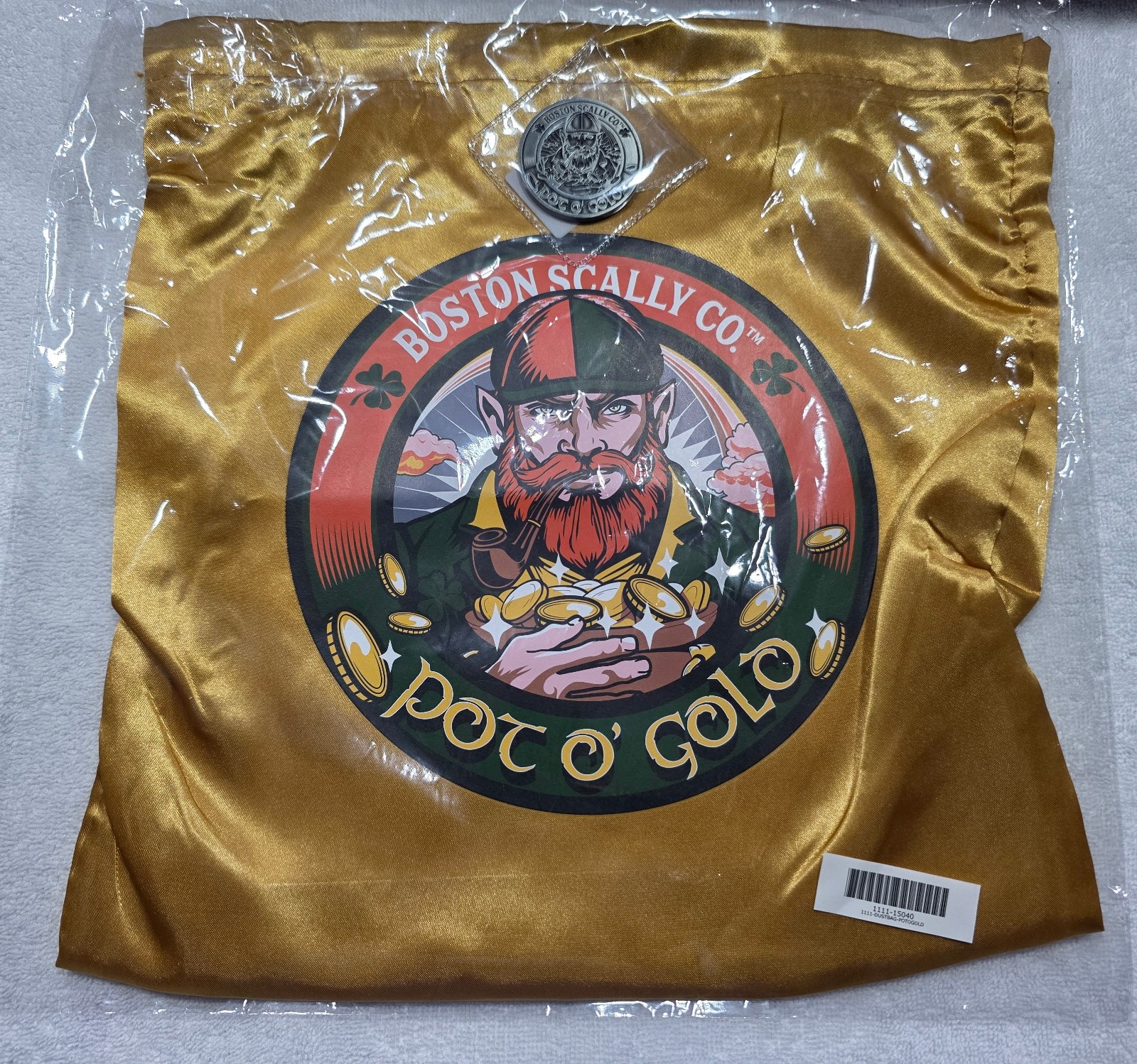 Boston Scally Pot O Gold Dust Bag & Silver Collector’s Coin