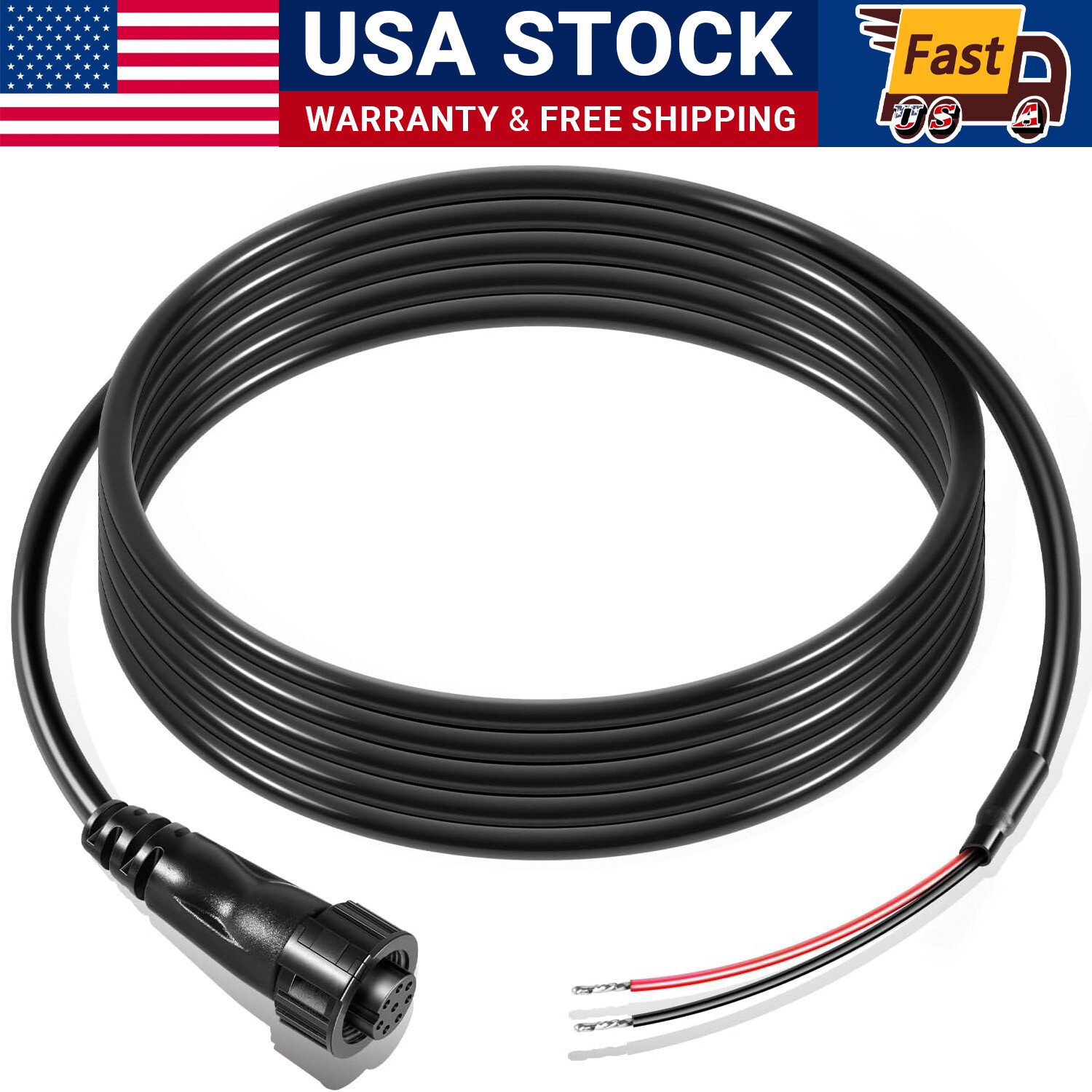 720085-1 Power Cable 6 Feet PC 12 Power Cord for Humminbird SOLIX & Onix Series 720085-1 Power Cable 6 Feet PC 12 Power Cord for Humminbird SOLIX & Onix Series