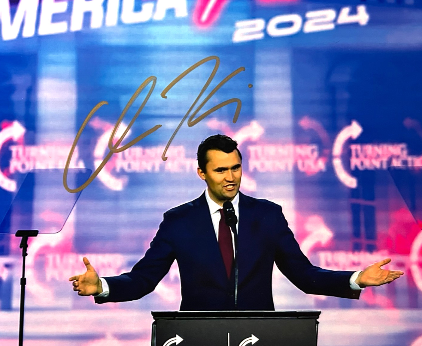 CHARLIE KIRK Signed 8x10