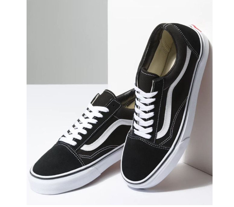VANS Old Skool Black & White Shoes Classic Skate Sneakers Men