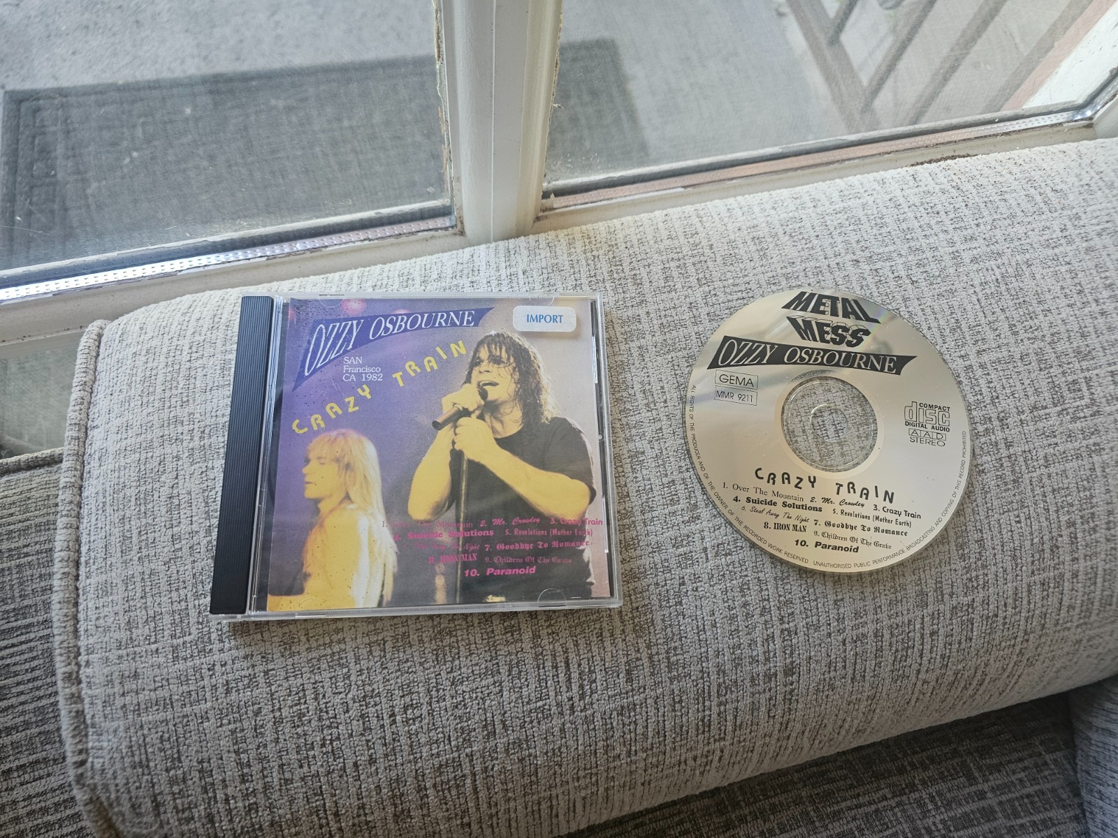 Very Rare Ozzy Osbourne Live CD Bootleg Crazy Train San Francisco, CA, 1982