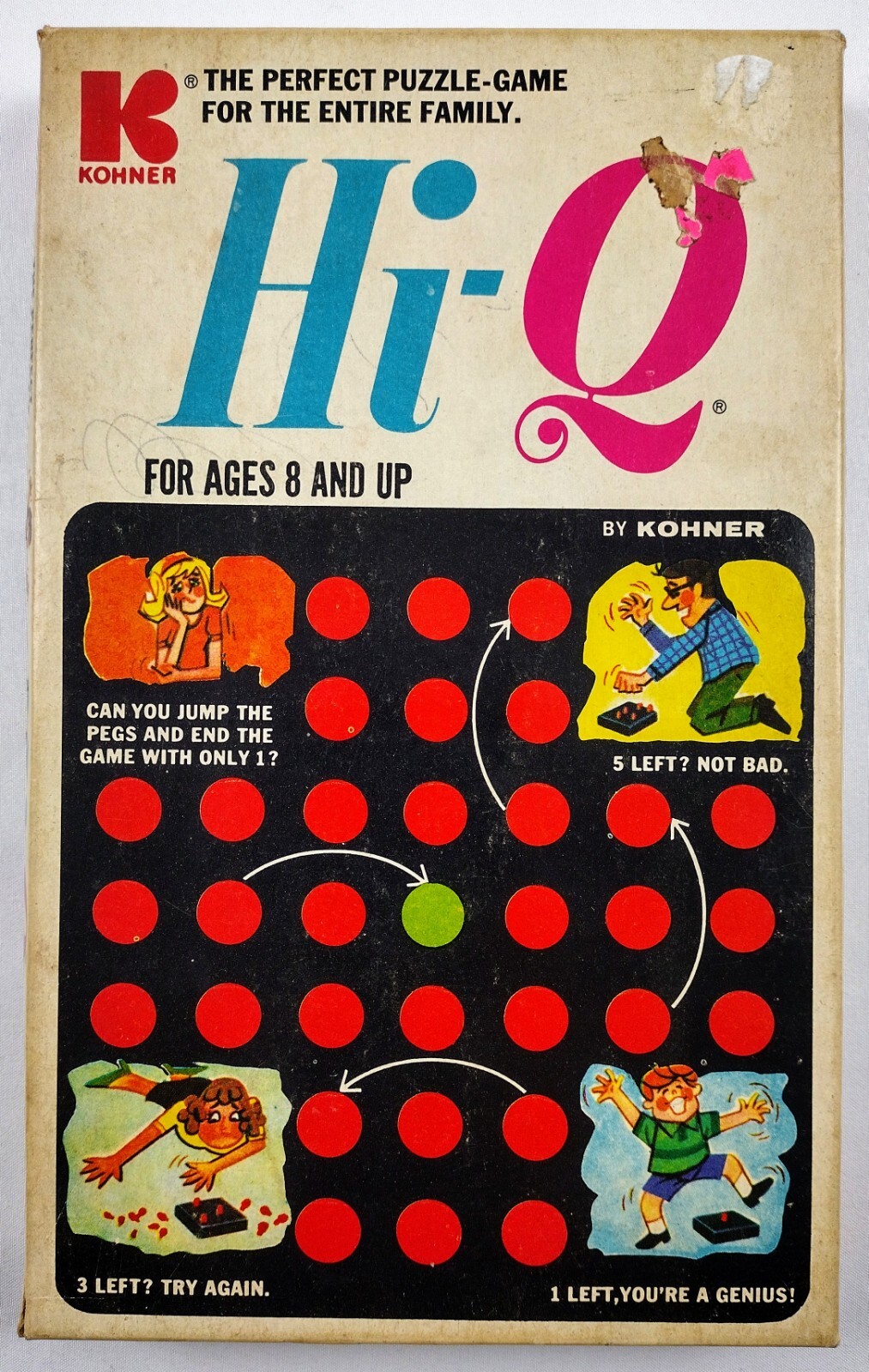 Vintage 1972 HI-Q Solitaire Strategy TRAVEL Game Kohner #120 100% Complete Vintage 1972 HI-Q Solitaire Strategy TRAVEL Game Kohner #120 100% Complete