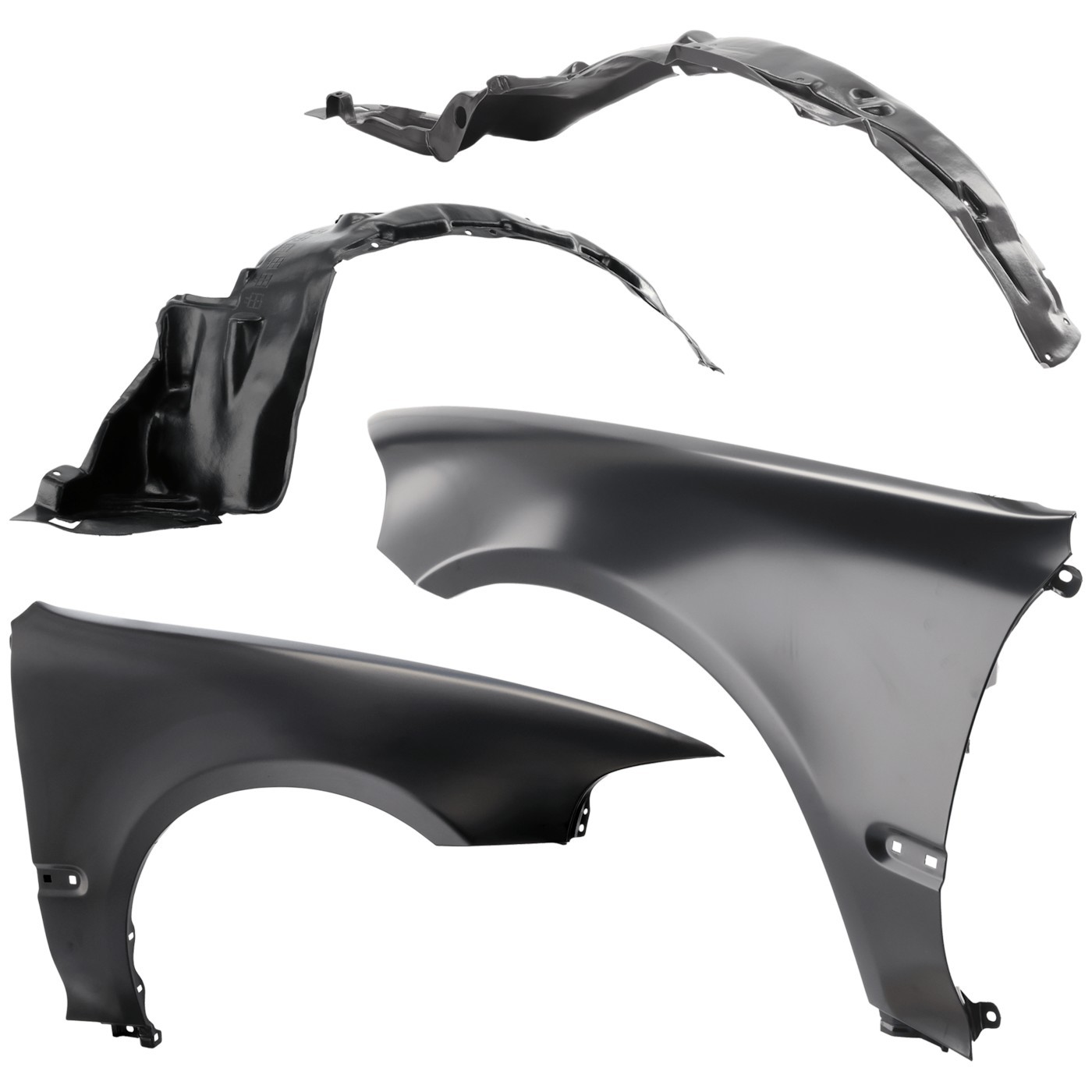 Fender Front Driver & Passenger Side Coupe Left Right for Honda Civic 1992-1995