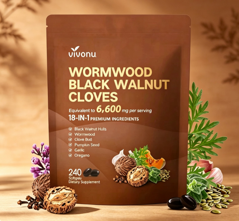 Vivonu Wormwood Black Walnut Cloves 18‑in‑1 Herbal 6600mg 240 Softgels Vivonu Wormwood Black Walnut Cloves 18‑in‑1 Herbal 6600mg 240 Softgels