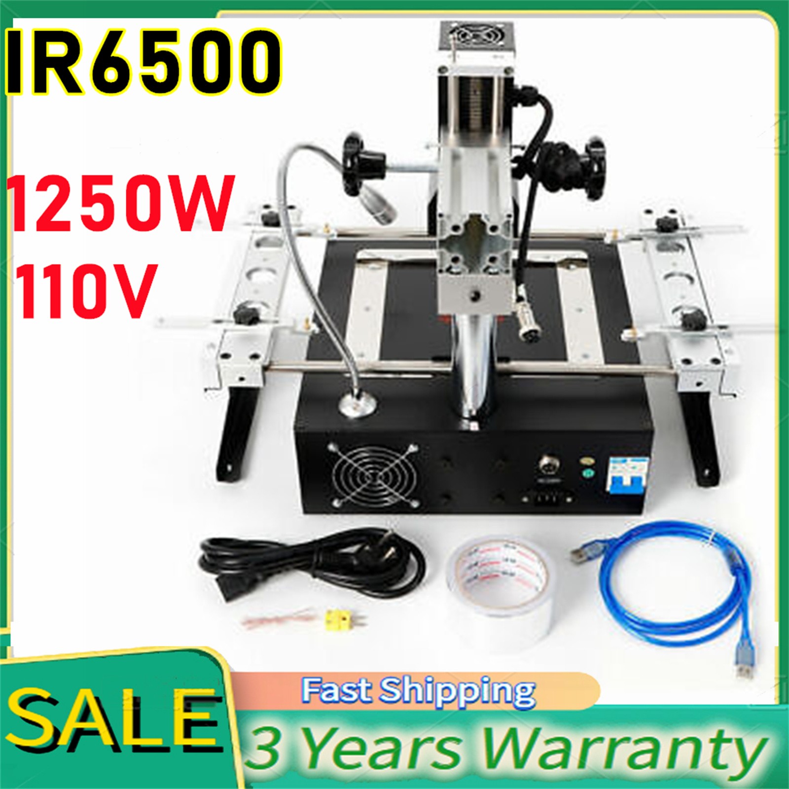 IR6500 1250W  BGA IR Infrared Rework Soldering Station Reflow Reball Mne