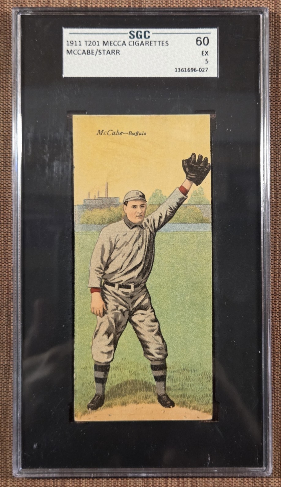 1911 T201 Mecca Charles Starr Arthur McCabe Phillies Braves Baseball Card SGC 5 1911 T201 Mecca Charles Starr Arthur McCabe Phillies Braves Baseball Card SGC 5