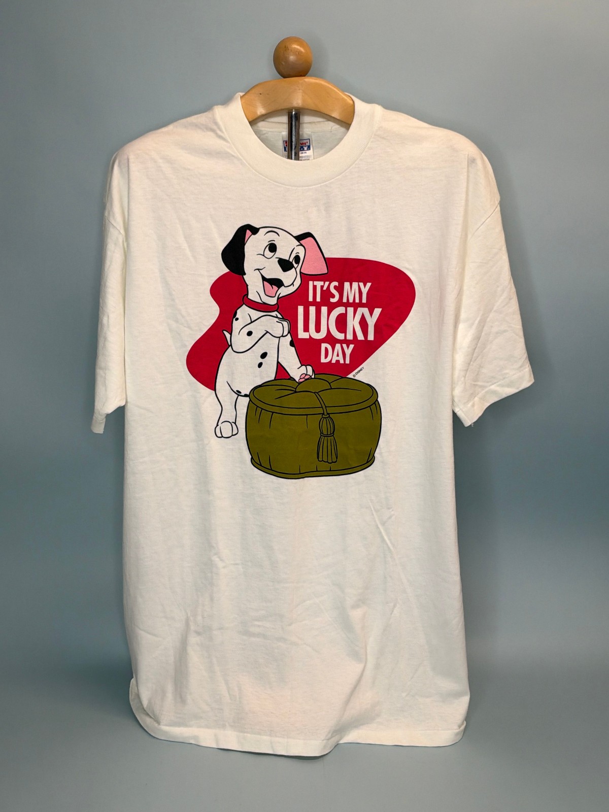Vintage Disney WDCC 1995  Lucky  from 101 Dalmations Tshirt  Lifesize Men XL HTF