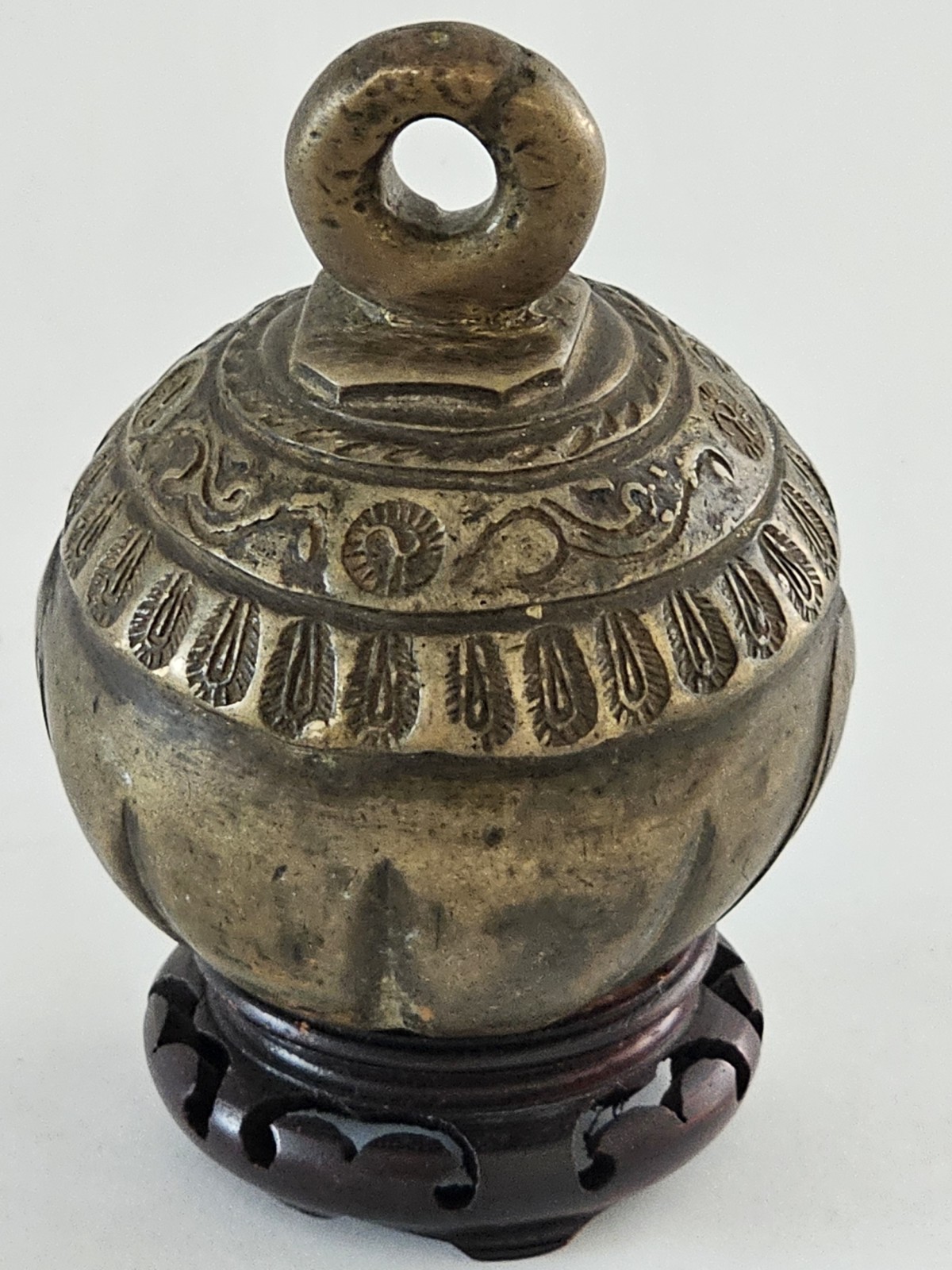 Antique 19th Century Rare Burmese Bronze Cast Elephant Bell Heavy 1lb - 4 Antique 19th Century Rare Burmese Bronze Cast Elephant Bell Heavy 1lb - 4