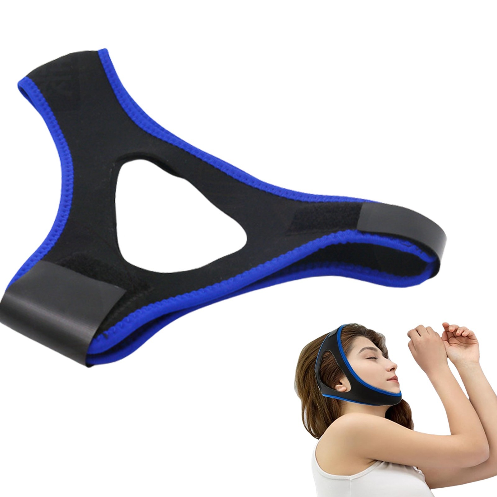 Snore Stop Anti Snoring Chin Strap Sleep Apnea Belt Snoreless Sleep Jaw Solution