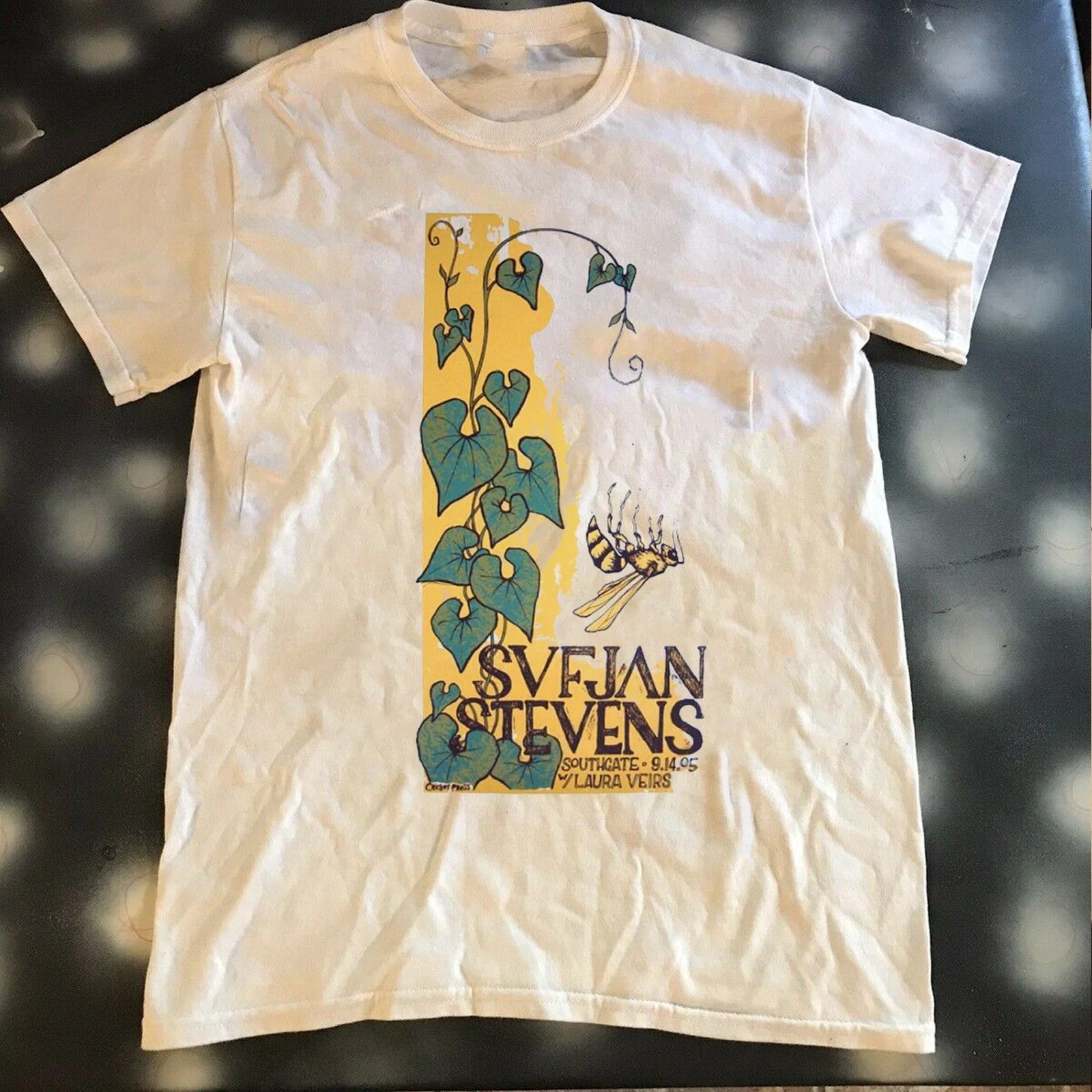 White SUFJAN STEVENS Concert Tour 2005 T Shirt S-5XLGilf Fan BS1347
