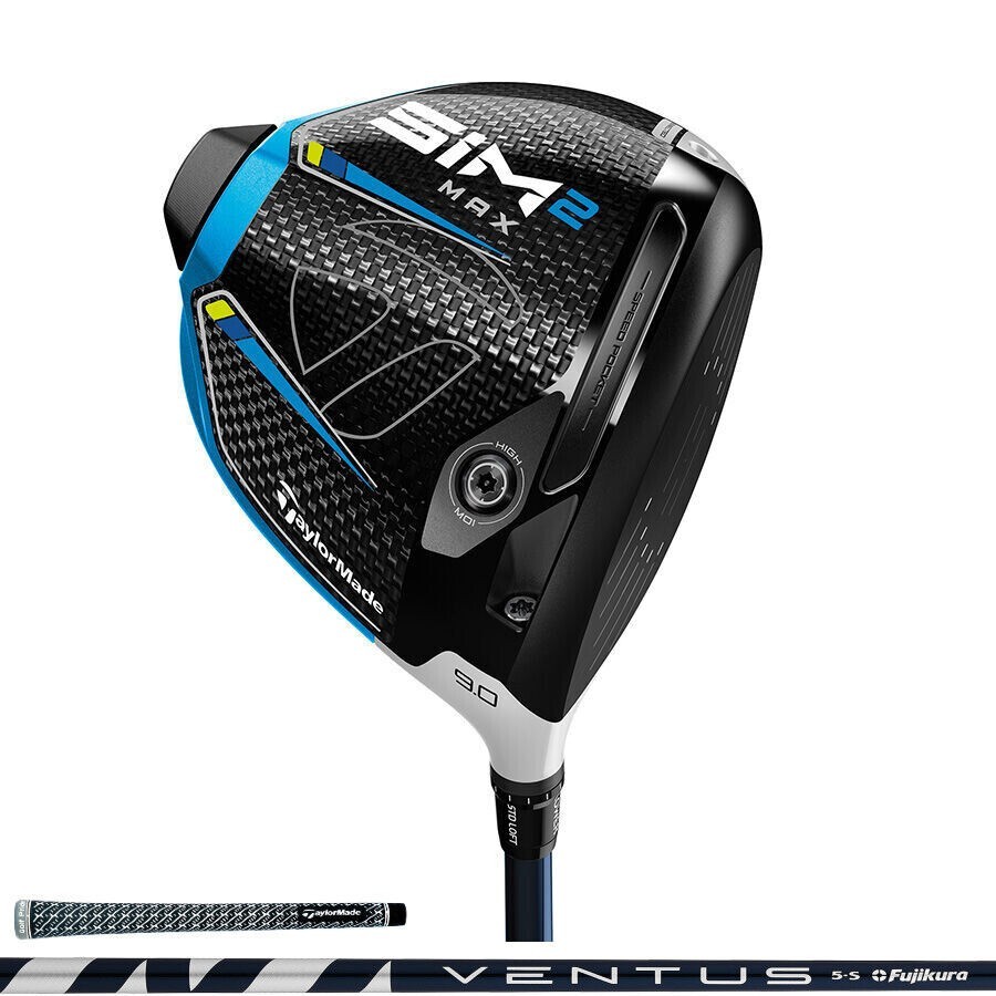 TaylorMade Golf SIM2 MAX Driver - 9 Degrees - RH - Stiff Flex - Ventus Blue -NEW
