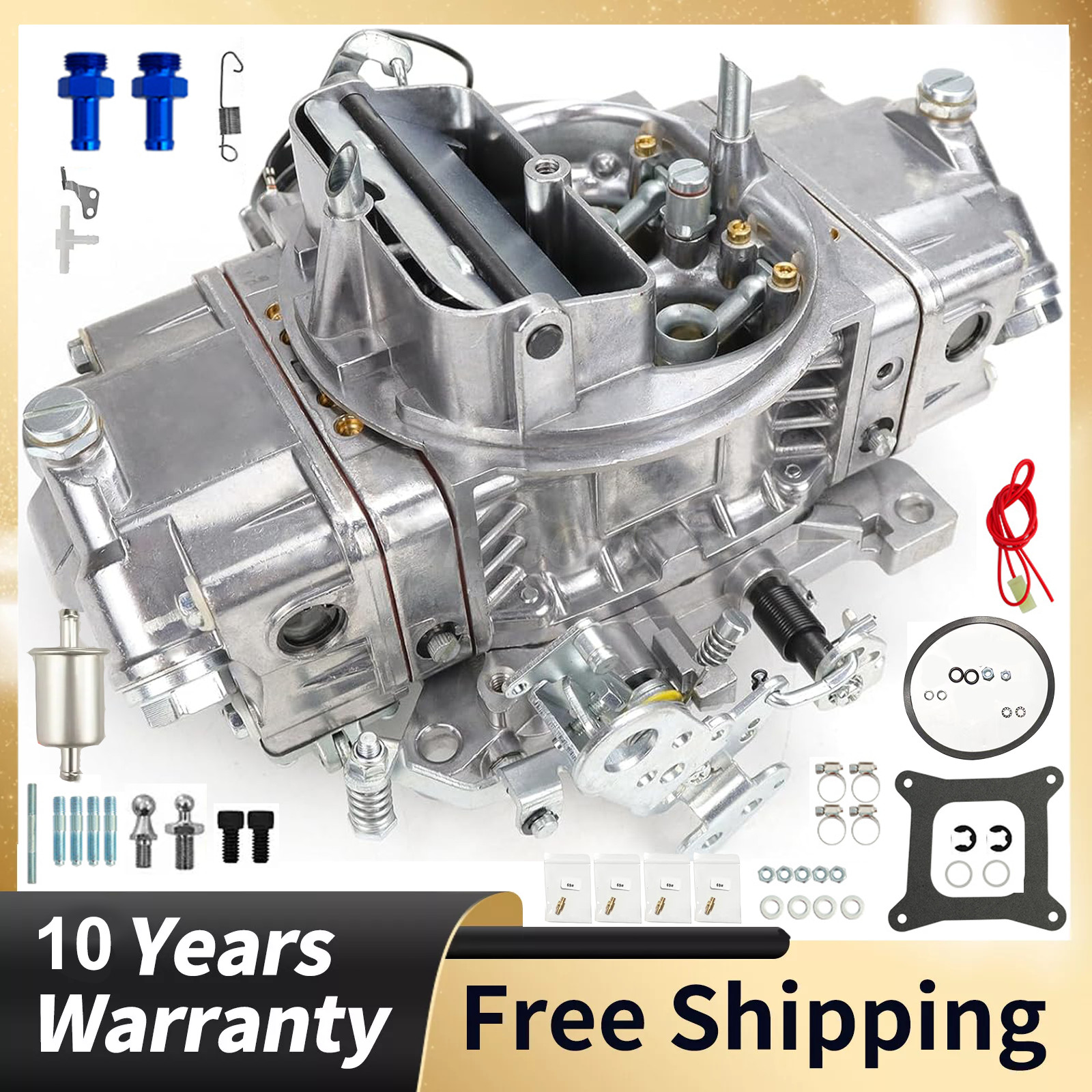 BR-67255 4 Barrel 650CFM Brawler Double-Pumper Carburetor Electric Choke US
