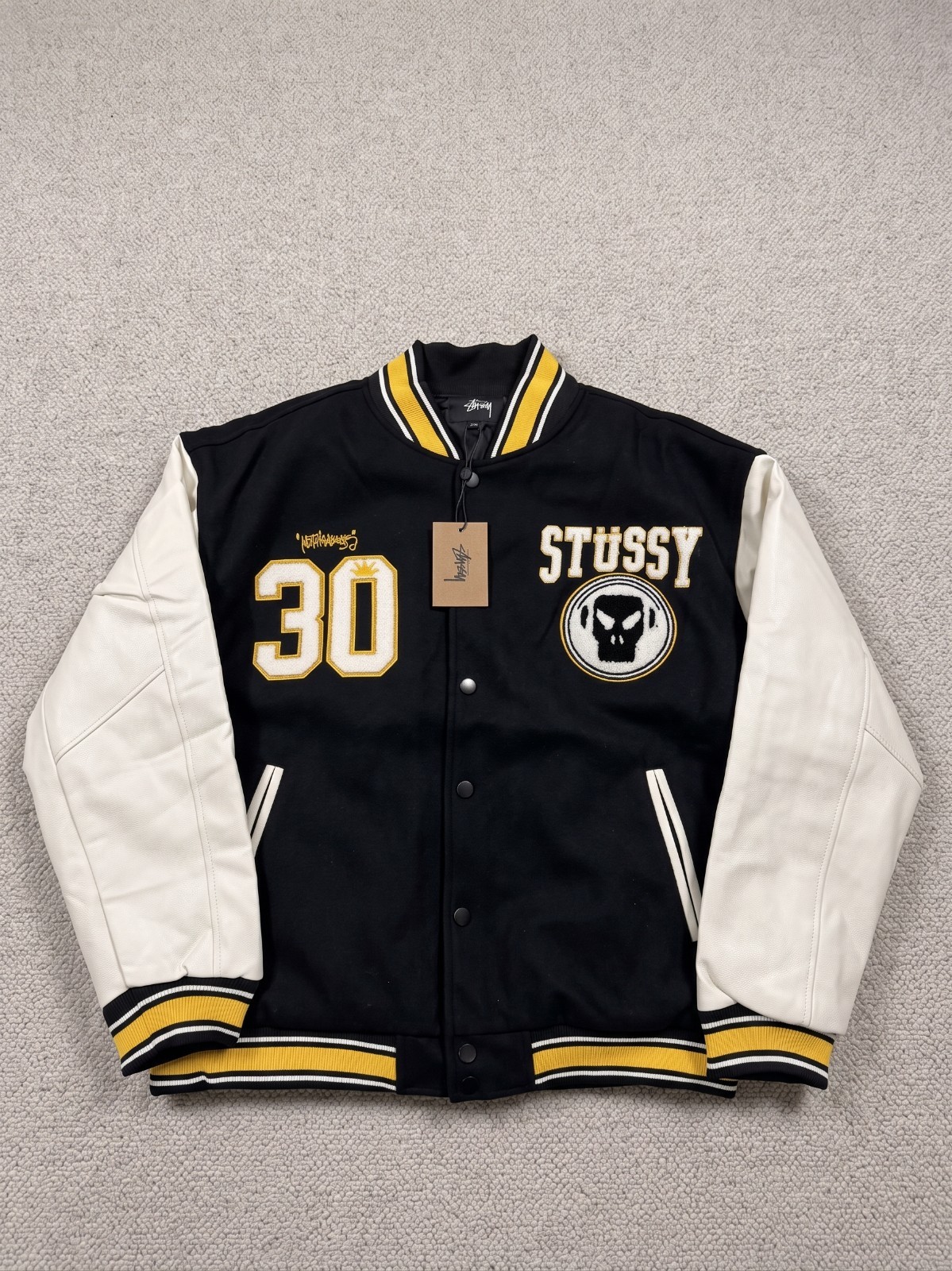 Size L - Stussy Metalheadz 30 Leather Varsity Jacket Size L - Stussy Metalheadz 30 Leather Varsity Jacket