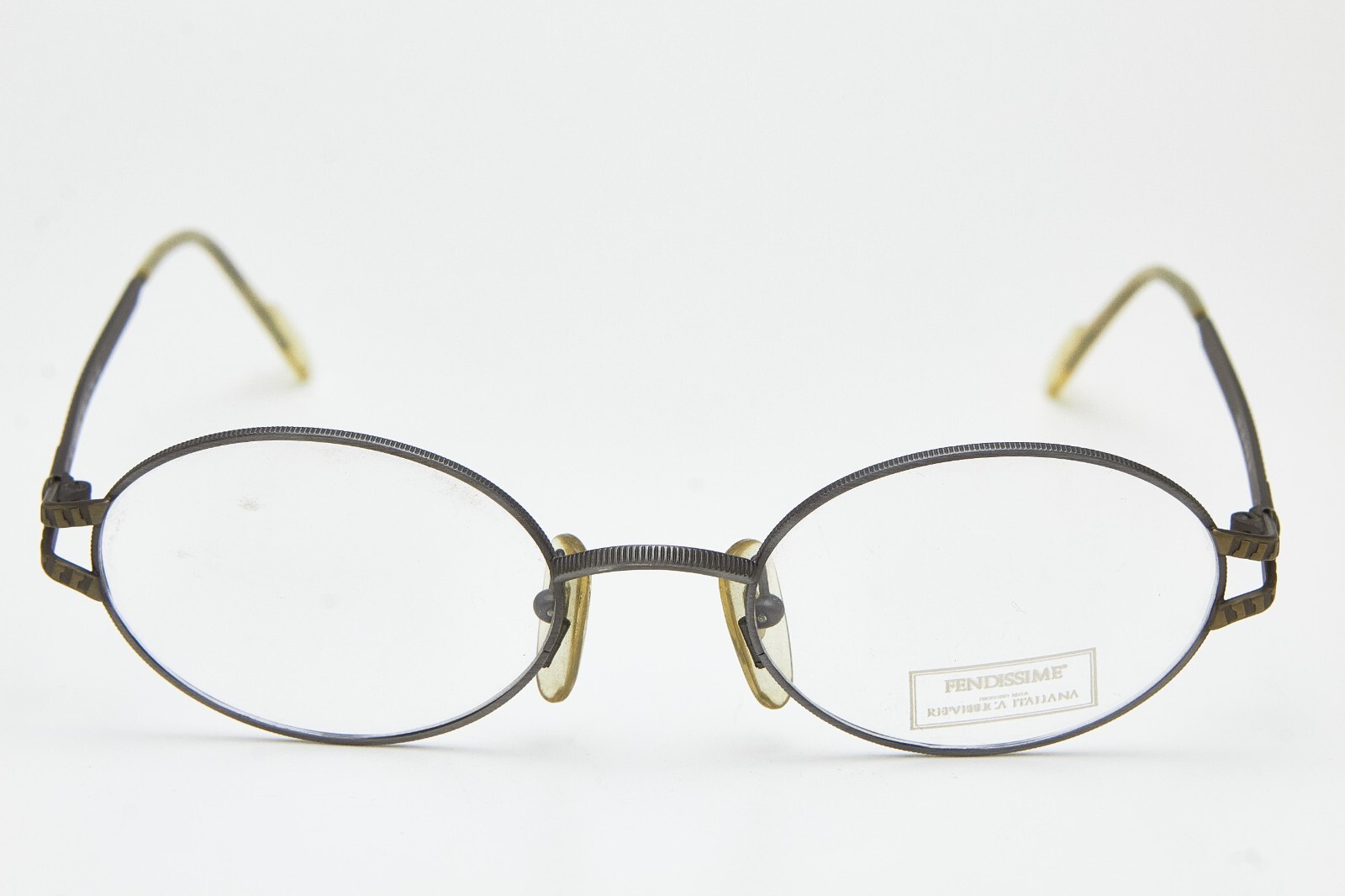 FENDISSIME glasses by FENDI F076 oval frame zipper vintage 2000s