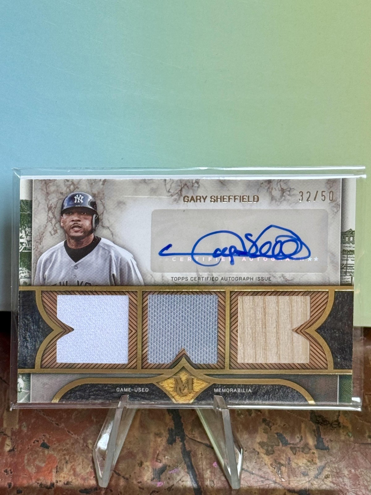 2025 Topps Museum Collection Gary Sheffield Signature Swatches Triple Relic Auto 2025 Topps Museum Collection Gary Sheffield Signature Swatches Triple Relic Auto