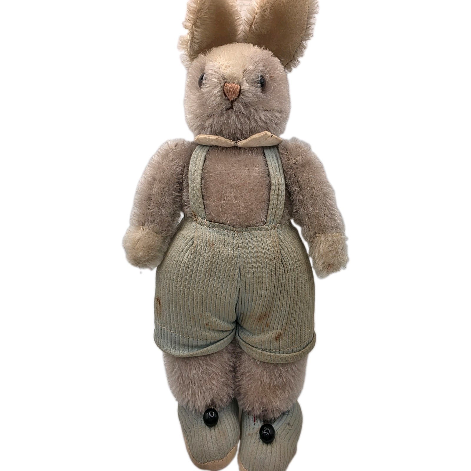 Antique Early 1900s J W Robinson Co Swiss Plush Bunny Rabbit Shoes Mohair 11
