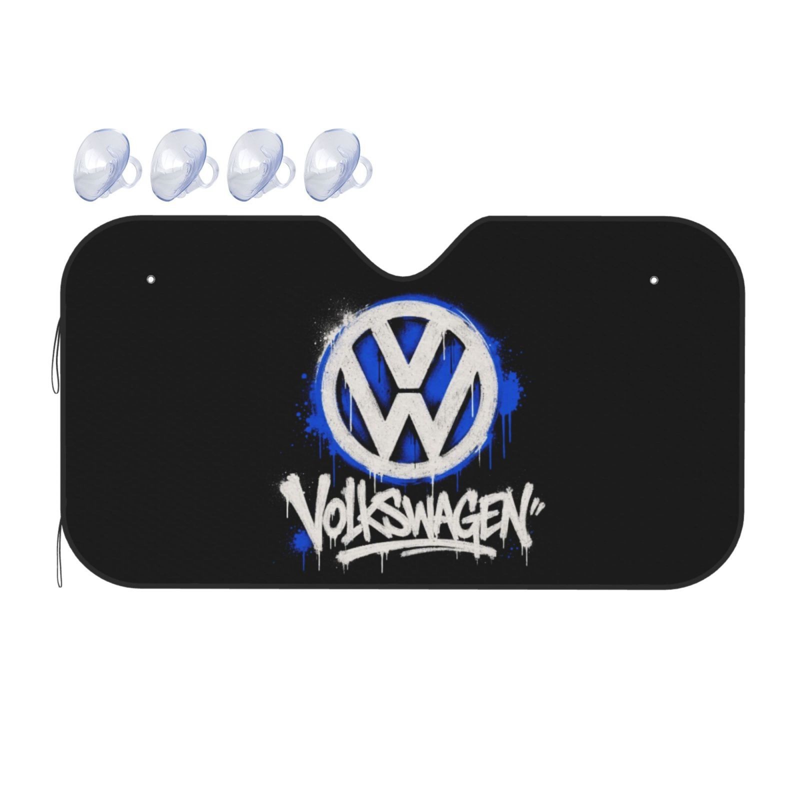 Volkswagen Car Size S Windshield Front Window Sun Shade Cover Visor UV Black