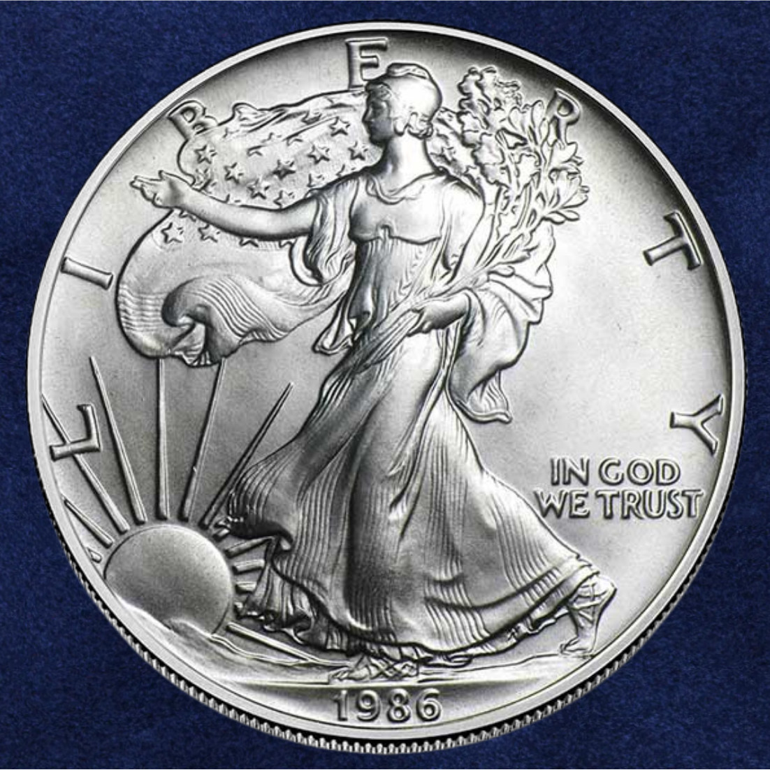 1986 1st Year American Silver Eagle .999 1oz - BU