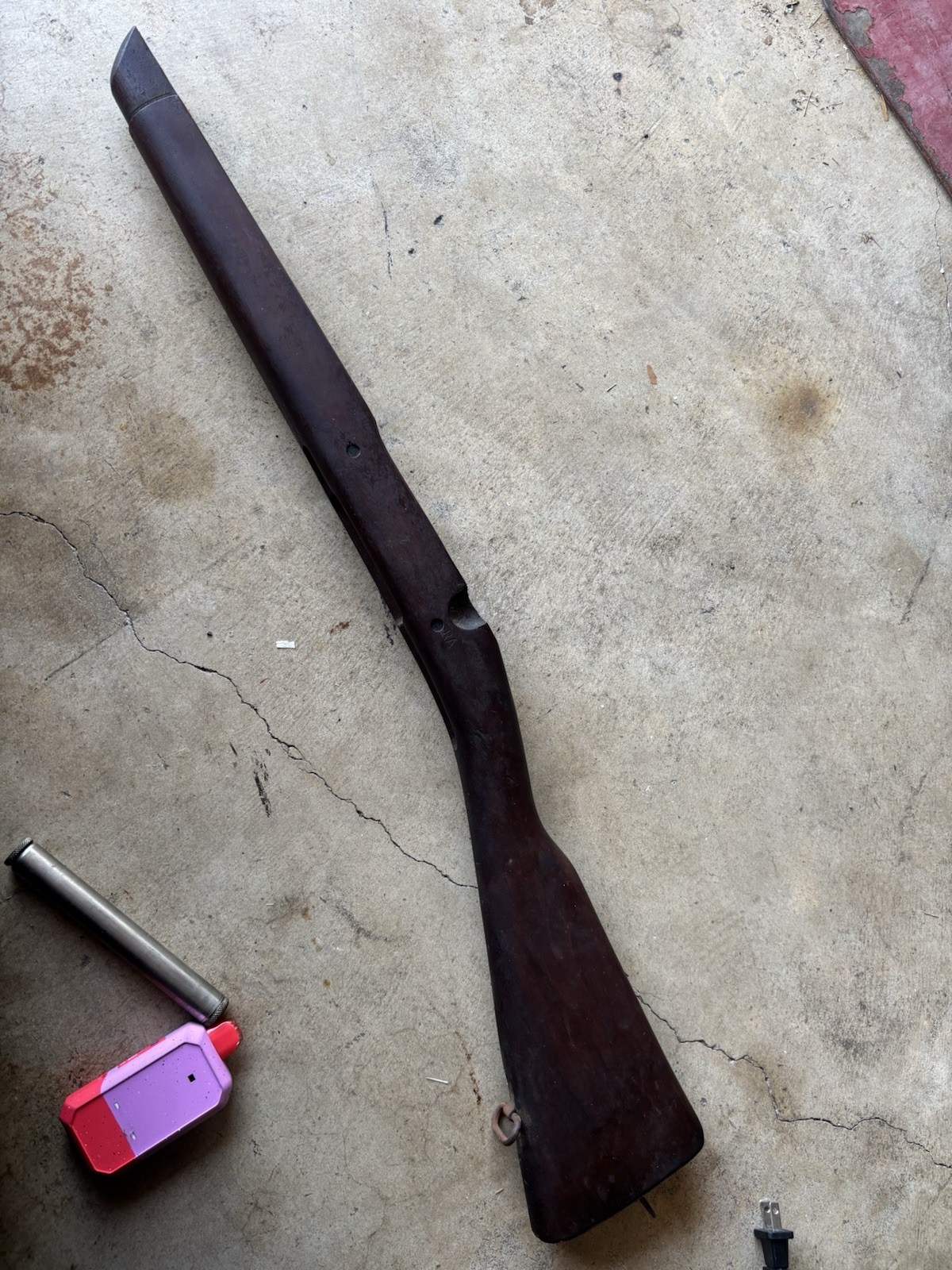 WWII USGI Remington M1903 / M1903A3 wooden stock W/ Buttplate And Cleaning Tube