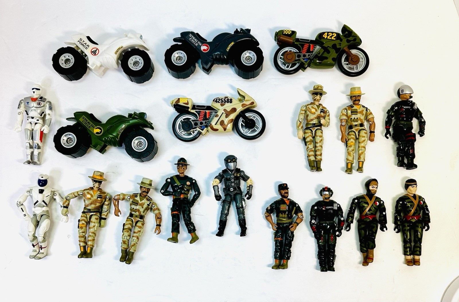 1980's & 90’s Lanard The Corps Lot Of 18 Action Figures & Vehicles Vintage 1980's & 90’s Lanard The Corps Lot Of 18 Action Figures & Vehicles Vintage