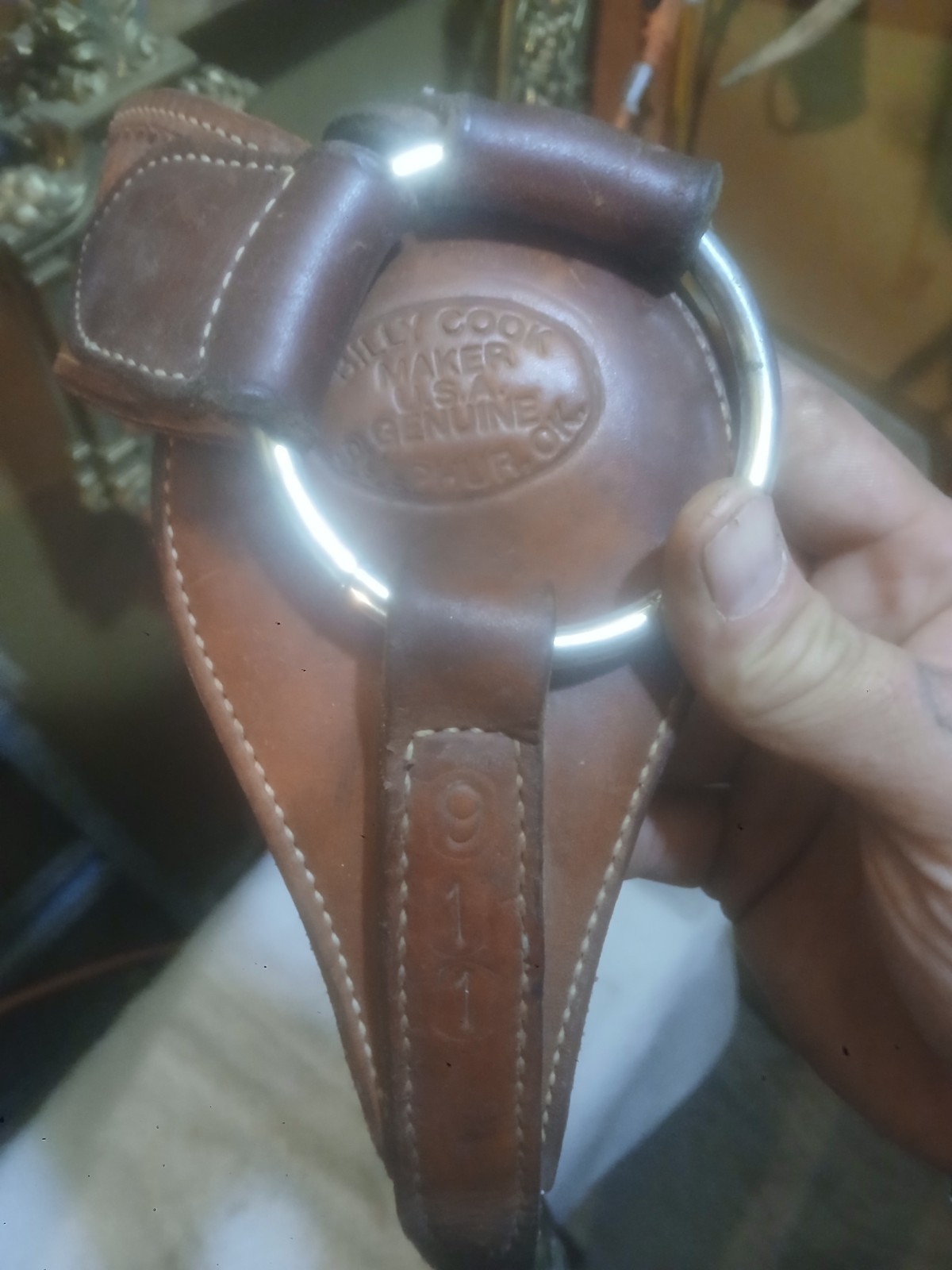 genuine Billy Cook Basket Weave Breast Strap (Model 901), featuring double-stitc genuine Billy Cook Basket Weave Breast Strap (Model 901), featuring double-stitc