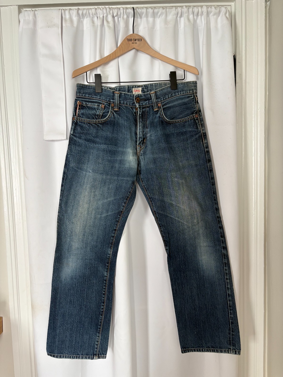 Edwin 505 Redline Selvedge Jeans Made in Japan Vintage Faded Straight 32x28