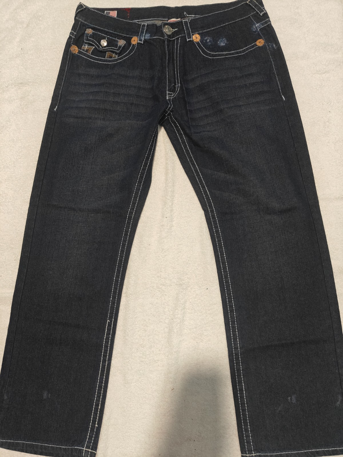 True Religion Joey Super T Jeans Men 40x34 Blue Denim Straight Leg Pants USA True Religion Joey Super T Jeans Men 40x34 Blue Denim Straight Leg Pants USA