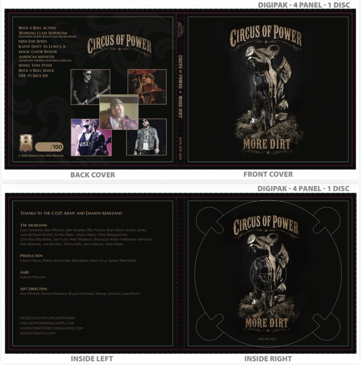 Circus Of Power MORE DIRT Exclusive Tour CD LTD 100 Numbered NEW Junkyard Vices Circus Of Power MORE DIRT Exclusive Tour CD LTD 100 Numbered NEW Junkyard Vices