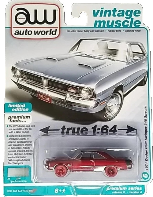 CHASE Auto World 1971 Dodge Dart Swinger 340 Special Premium 2 Ver. A ULTRA RED