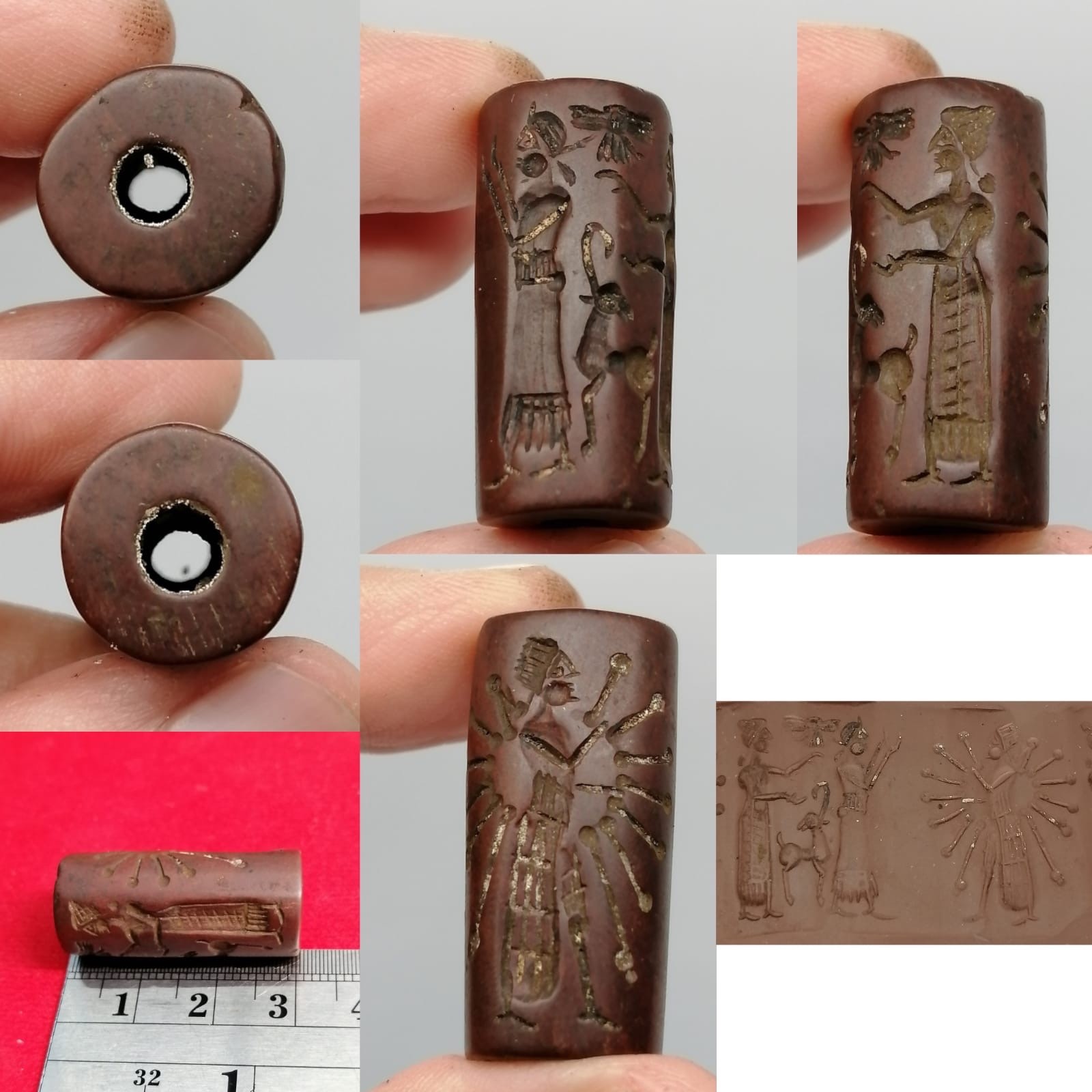 Wonderful old roman intaglio seal stone rare bead
