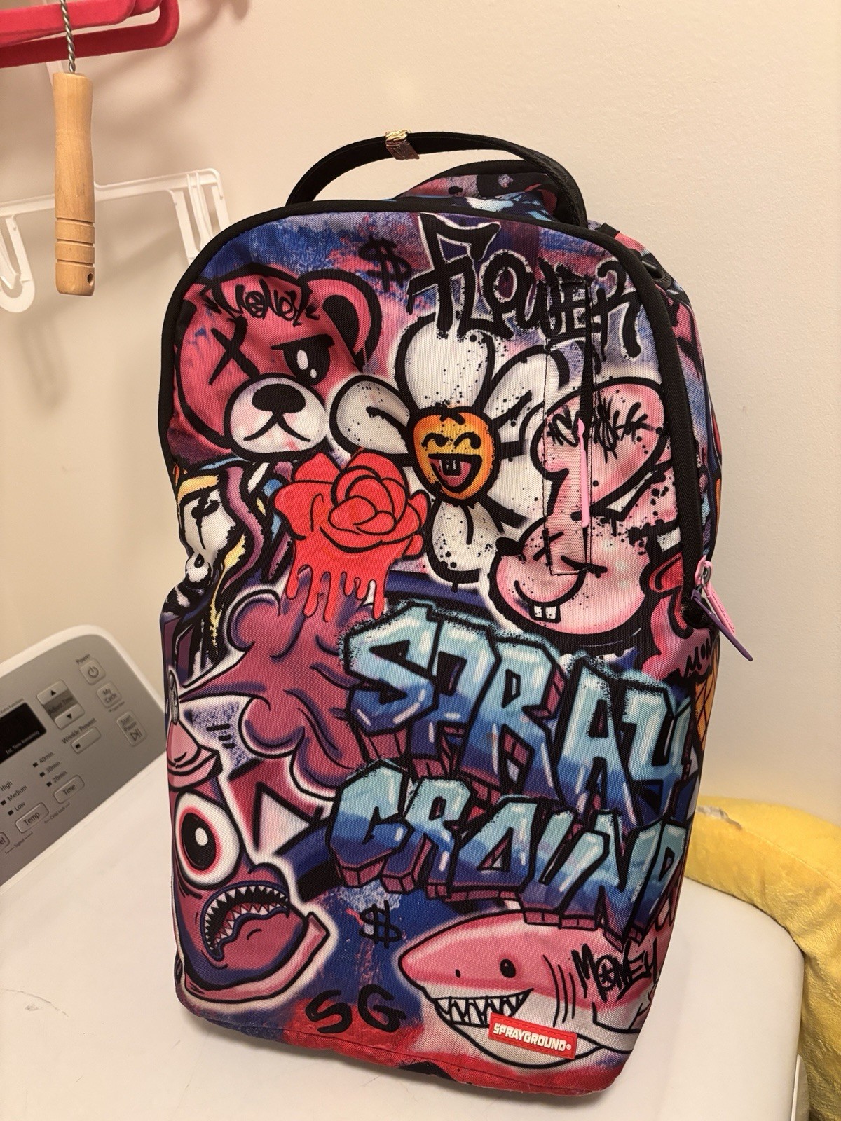 Graffiti Colorful Sprayground Backpack Several Pockets. Graffiti Colorful Sprayground Backpack Several Pockets.