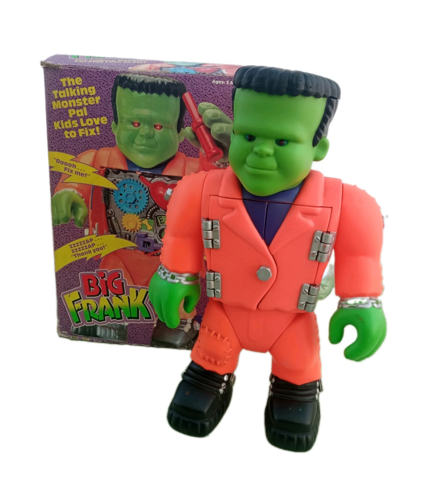 Vintage 1992 Playskool Big Frank Talking Monster Toy + Original Box Vintage 1992 Playskool Big Frank Talking Monster Toy + Original Box