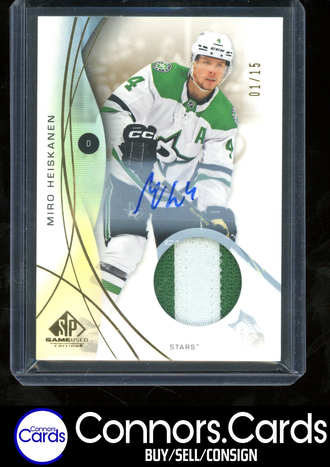 Miro Heiskanen 2024-25 SP Game Used #33 Gold Auto Patch /15 Miro Heiskanen 2024-25 SP Game Used #33 Gold Auto Patch /15