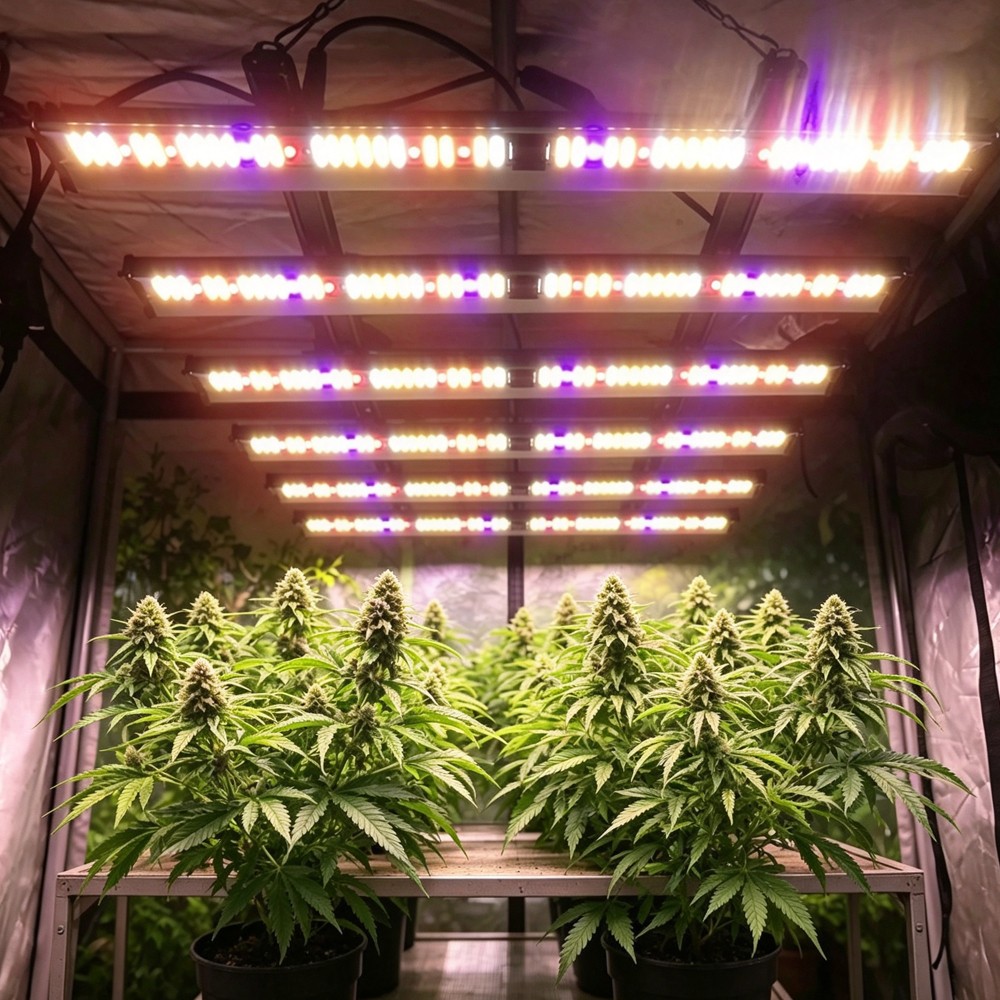 BA5000W Spider LED Greenhouse Grow Light Dimmable Full Spectrum Indoor Plants IR