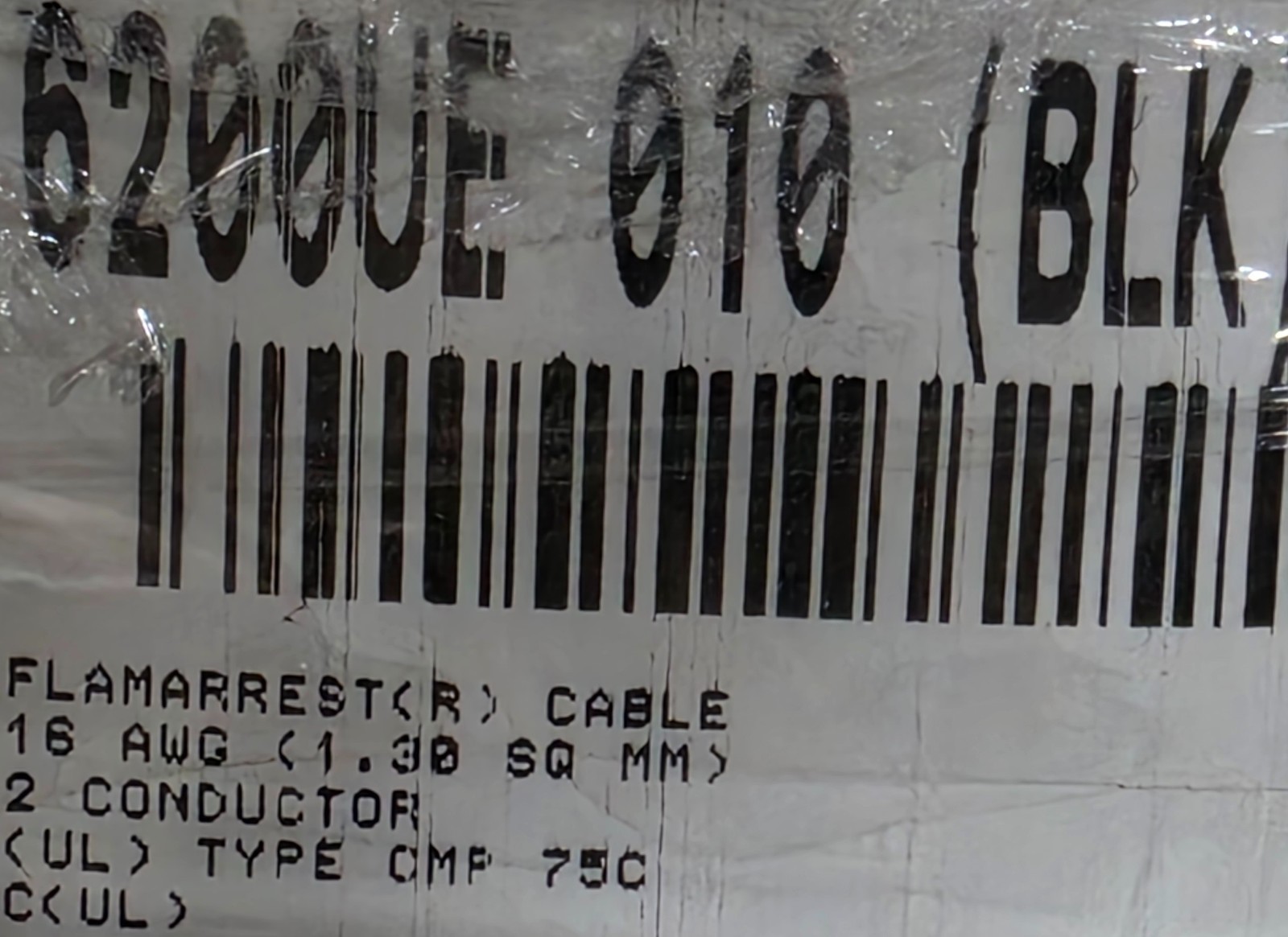 Belden 6200UE 16/2C Stranded Plenum Commercial Audio/Speaker Cable Black /100ft
