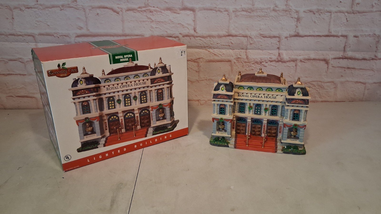 Royal Opera House Lemax Coventry Cove Christmas Village Rare Royal Opera House Lemax Coventry Cove Christmas Village Rare