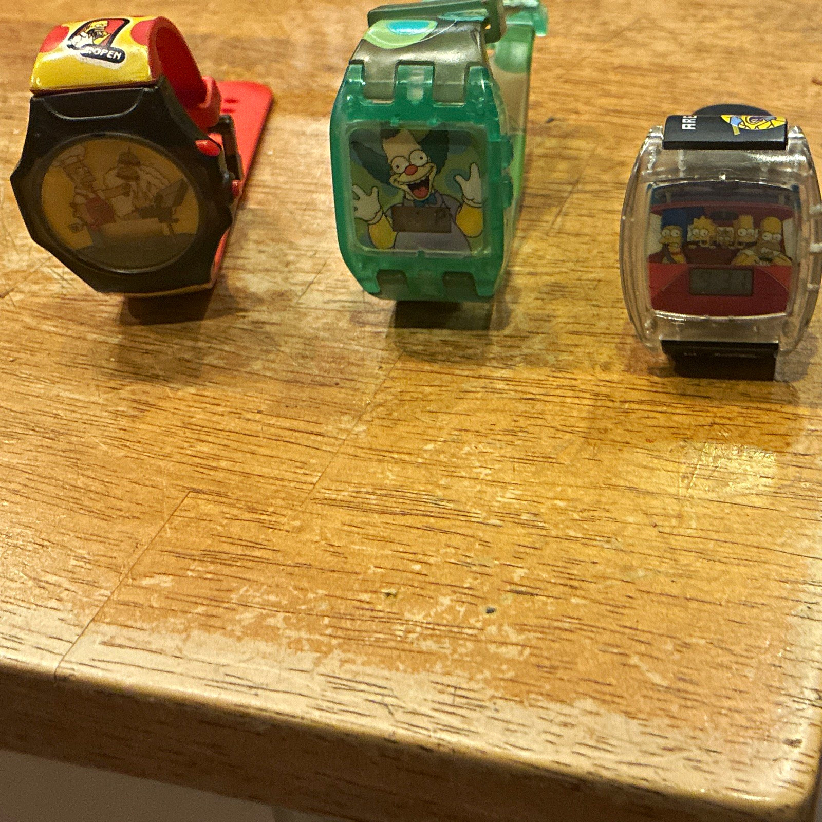 Burger King The Simpsons Kids Digital Watches Lot of 3 Vintage 2003