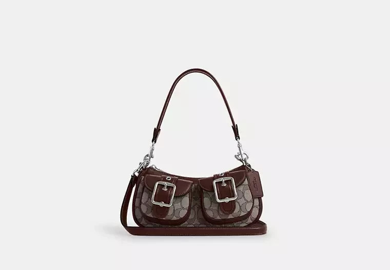 COACH CBJ00 Ashton Bag In Signature Jacquard Oak/Maple Outlet NEW