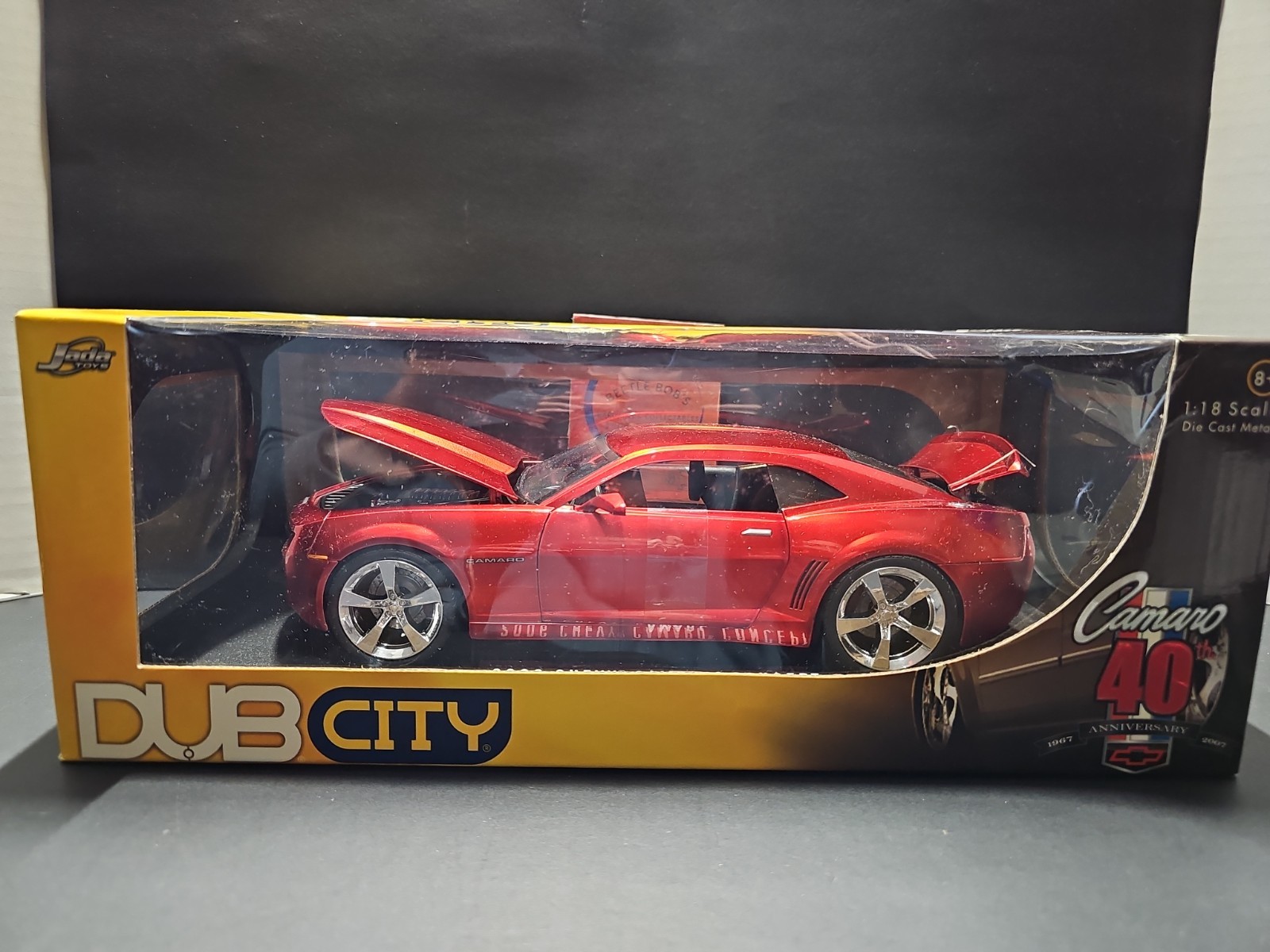 Vntg \'06 Jada DUB City 2006 Chevrolet Camaro Concept 40th Ann. 1:18 Diecast NIOB