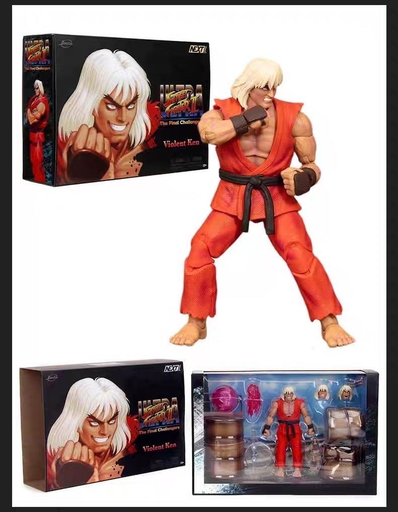 Jada Toys VIOLENT KEN Ultra Street Fighter 2 Action Figure New In Hand