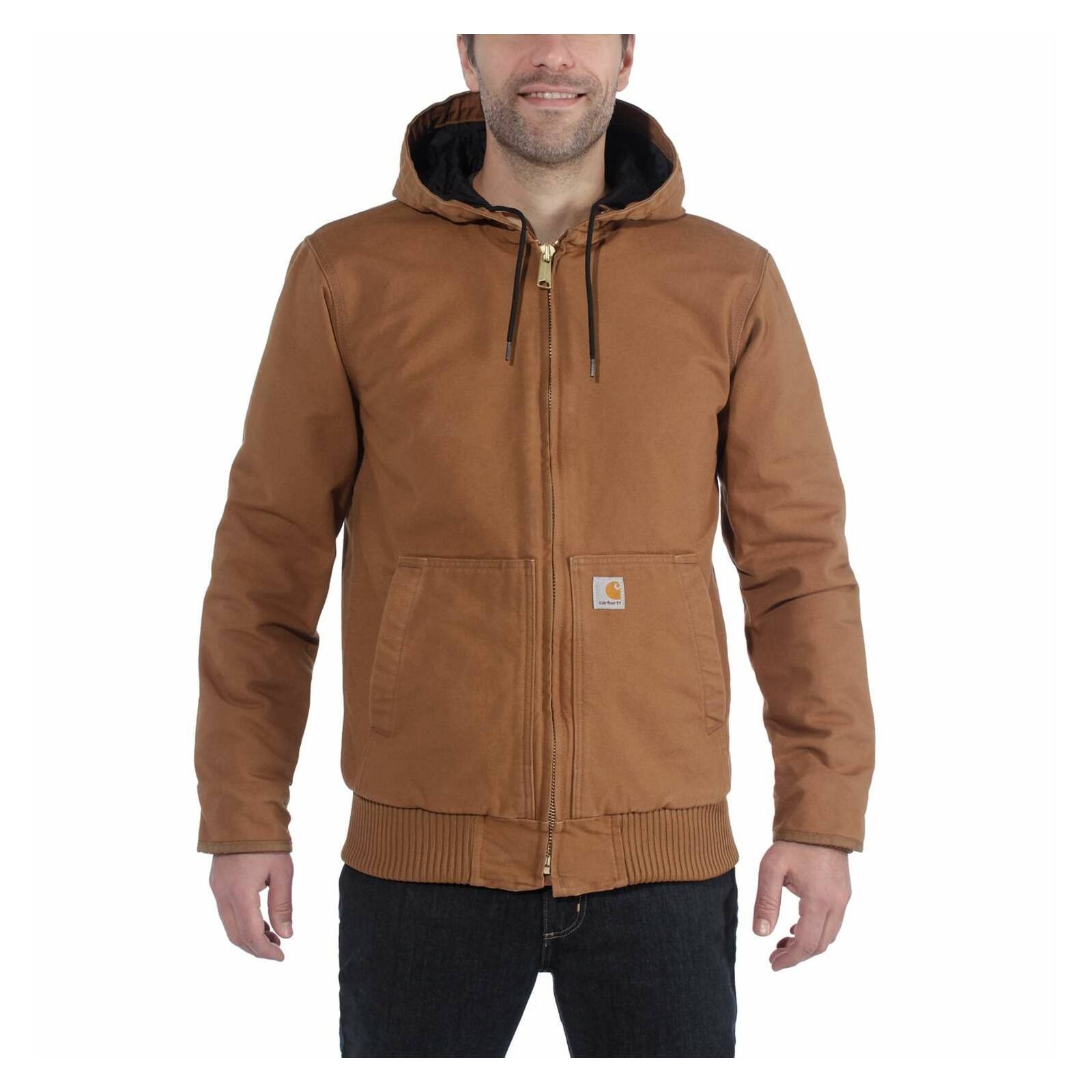 Carhartt Washed Duck Active Jac Insulated Hooded Work Jacket Mens / Full Size Carhartt Washed Duck Active Jac Insulated Hooded Work Jacket Mens / Full Size