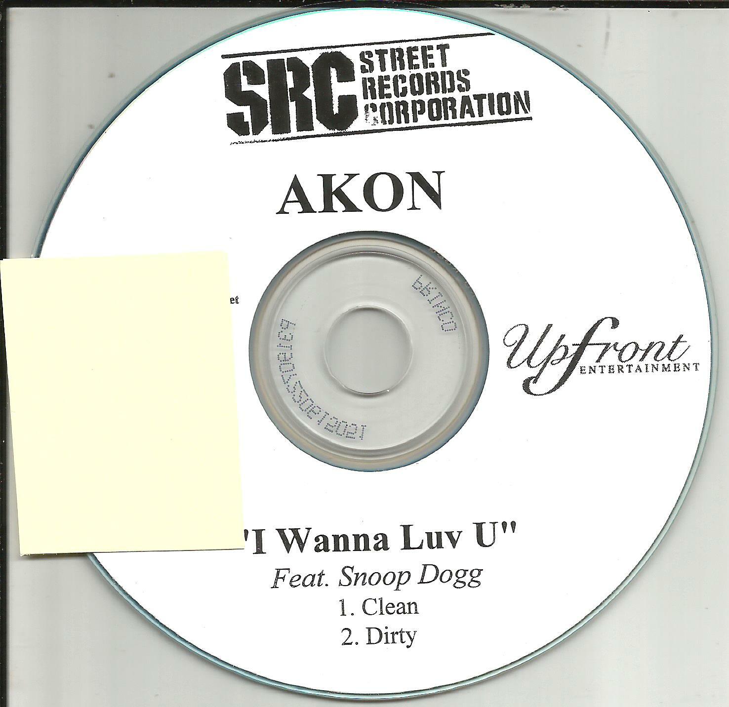 AKON w/ SNOOP DOGG I wanna Luv u 2TRX w/ RARE CLEAN TRK PROMO DJ CD single love 