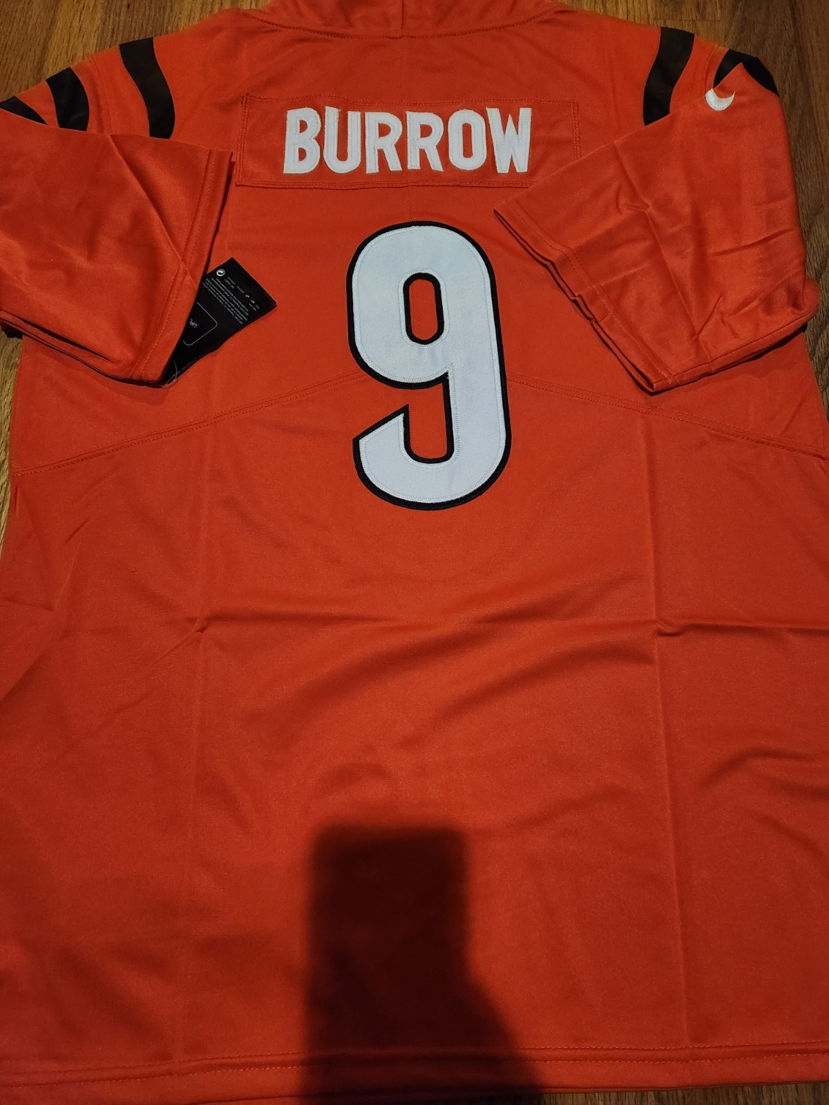 NWT adult customized bengals #9 joe burrow S-3xL stitched orange old season