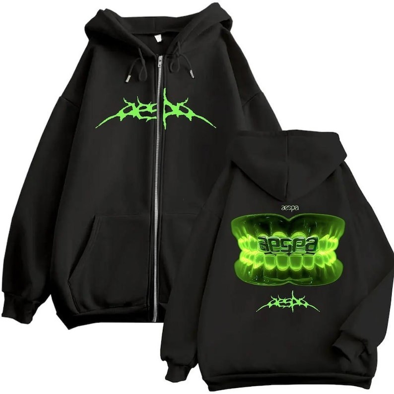 Aespa Lemonade Zip Hoodie, Aespa Kpop Zip Hoodie Up, AESPA Live Tour Tee