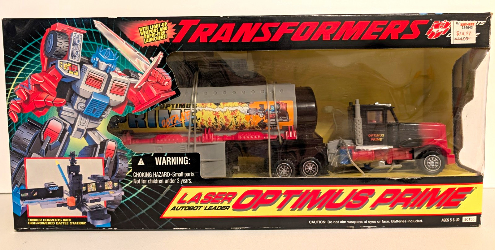 Vintage 1995 Transformers G2 Laser Optimus Prime - Open Box / Unused