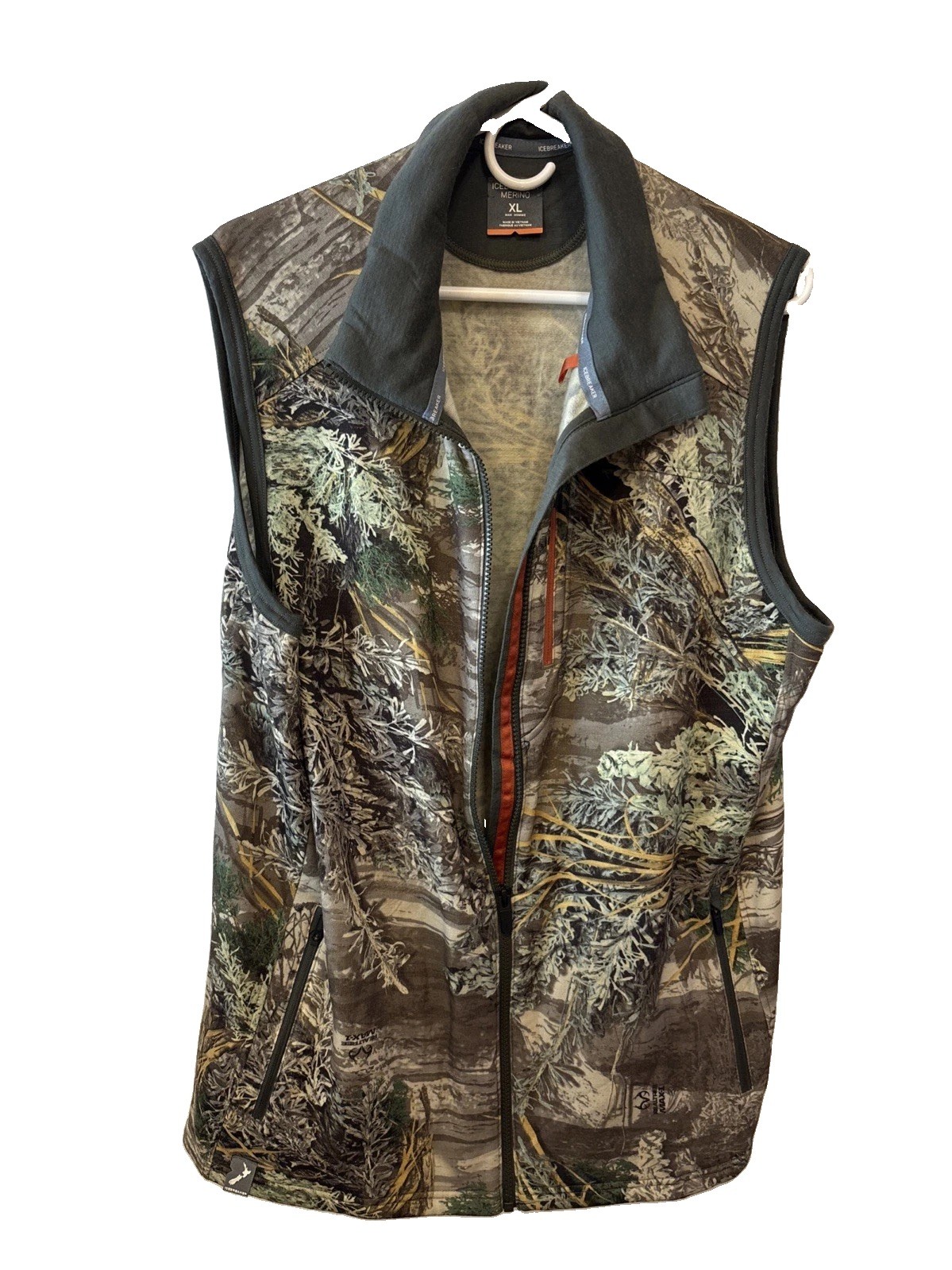 Icebreaker Merino Women’s Sierra Vest Realtree Max 1 Camo XL GREAT CONDITION