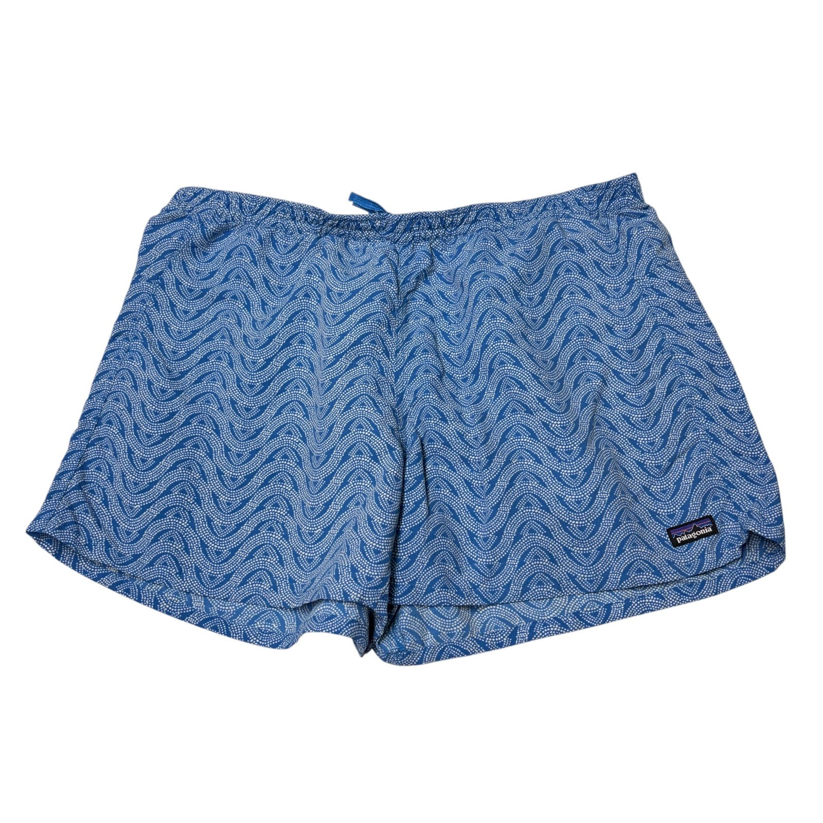Patagonia Barely Baggies Shorts Blue Wave Dot Print XL 57058SP19 Womens W36 L4
